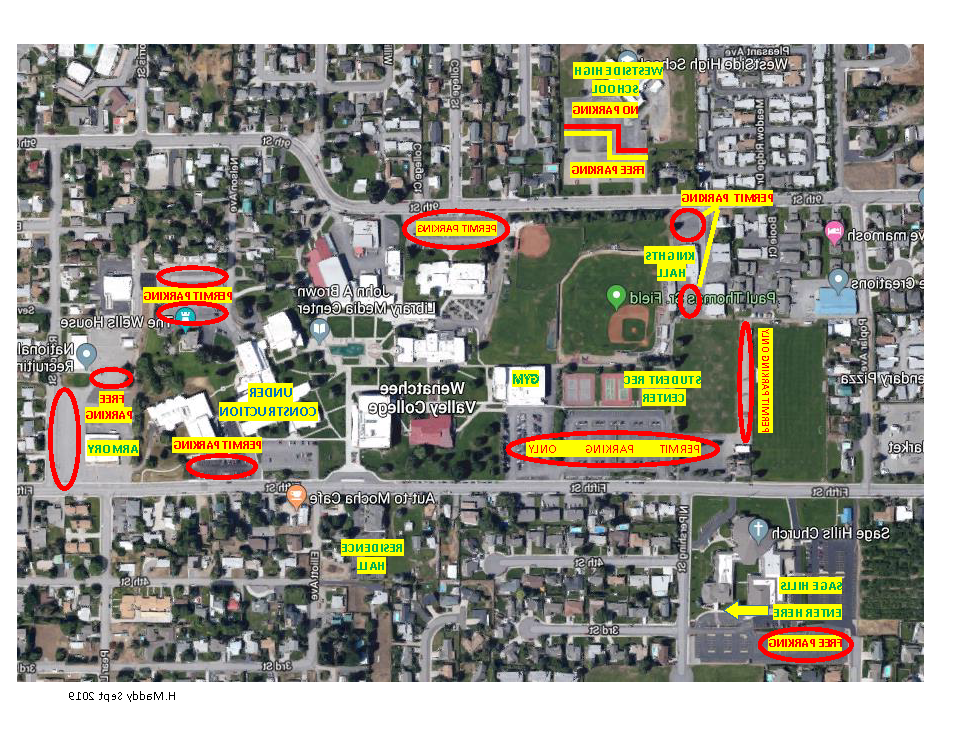 Map of parking lots